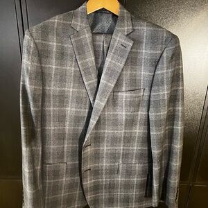 46R Classic Gray Plaid Men's Suit - Ralph Lauren